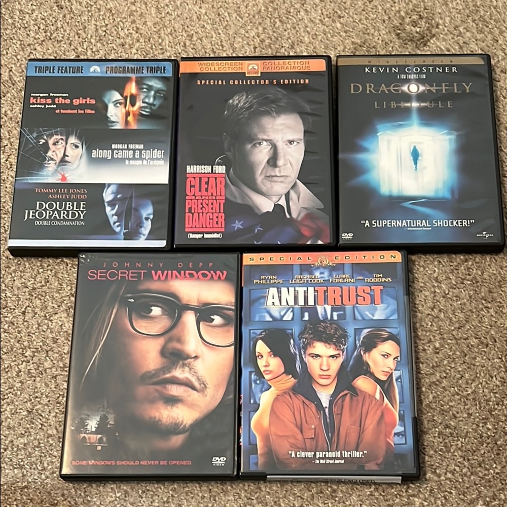 DVD Movie Thriller Collection - Set of 7 Films